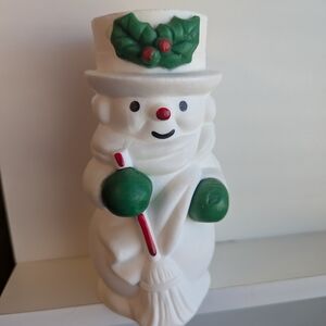 Retro Avon Snowman Candle